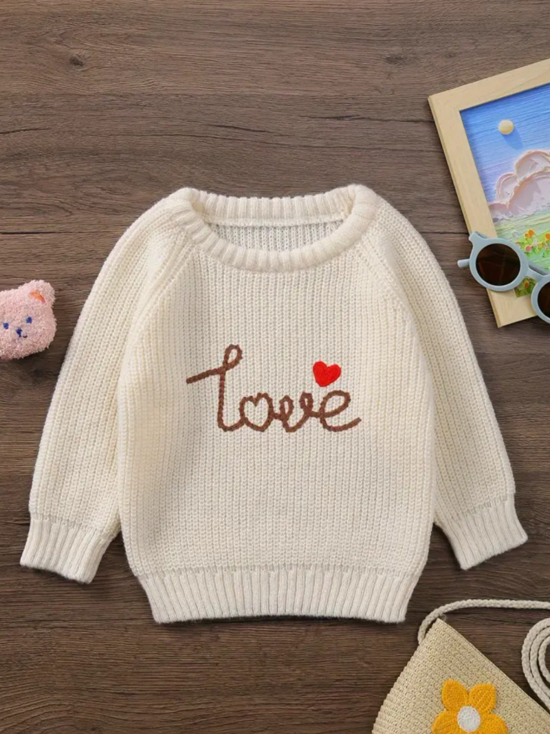 LOVE Embroidery Valentine’s Day Sweater