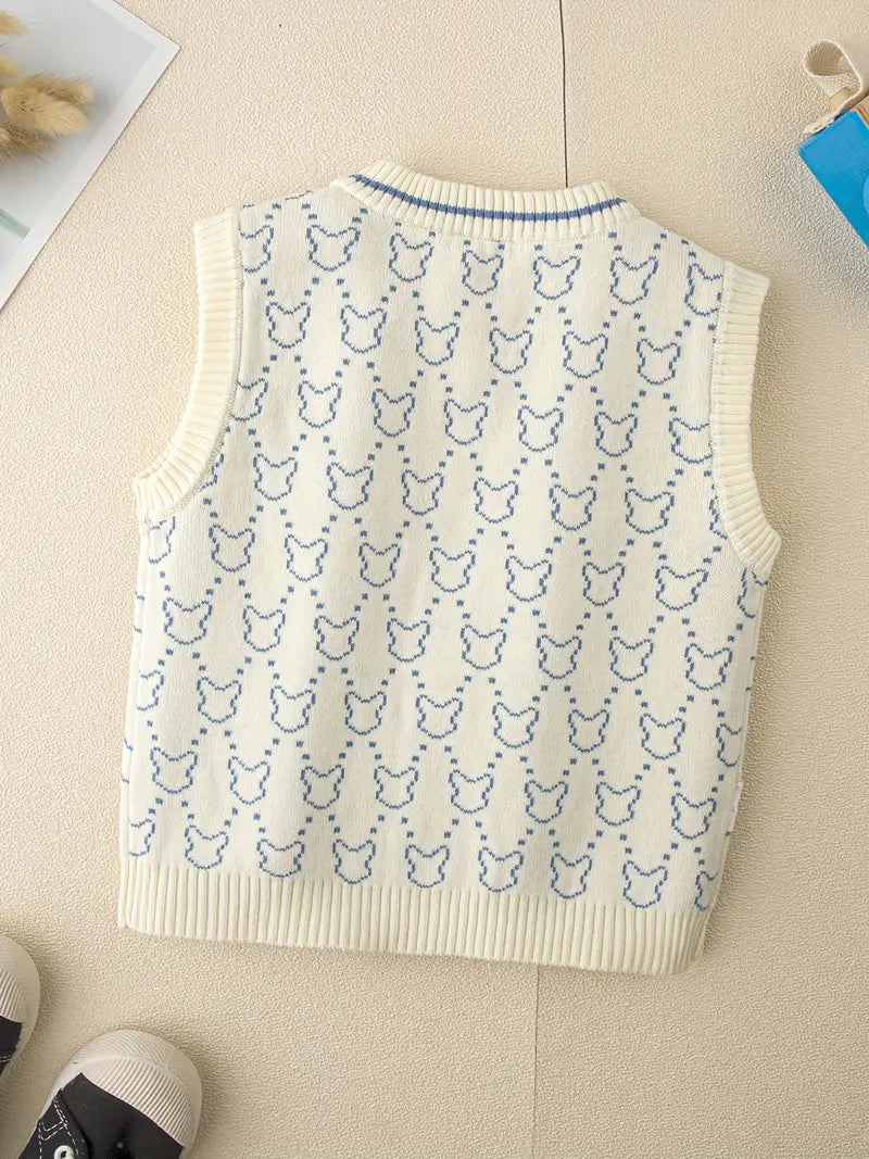 Spring & Autumn Double Layer Embroidery Vest for Boys