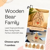 Bear Family Wooden Puzzle - 7 Combos
