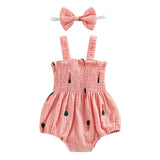Sleeveless Summer Baby Girl Romper With Tights