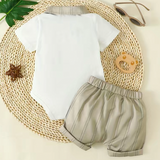Baby Boys Pocket Patched Short Shirt Onesie & Shorts Set Clothes
