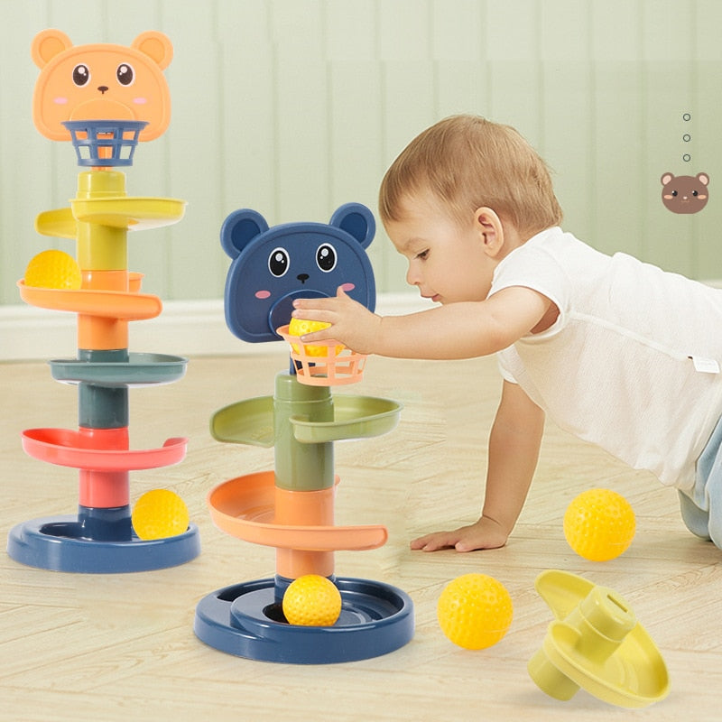 Montessori Roll ball tower puzzle Education Toy